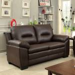 PARMA LOVE SEAT IN BROWN PU
